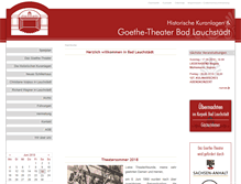 Tablet Screenshot of goethe-theater.com